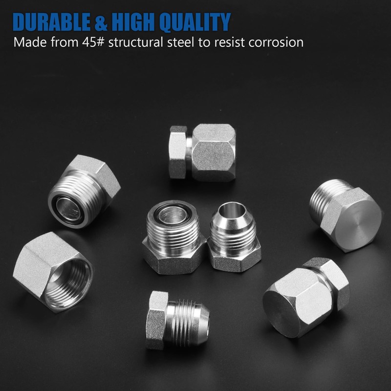 XJX 144-Piece JIC and ORFS Cap and Plug Kit, Hydraulic