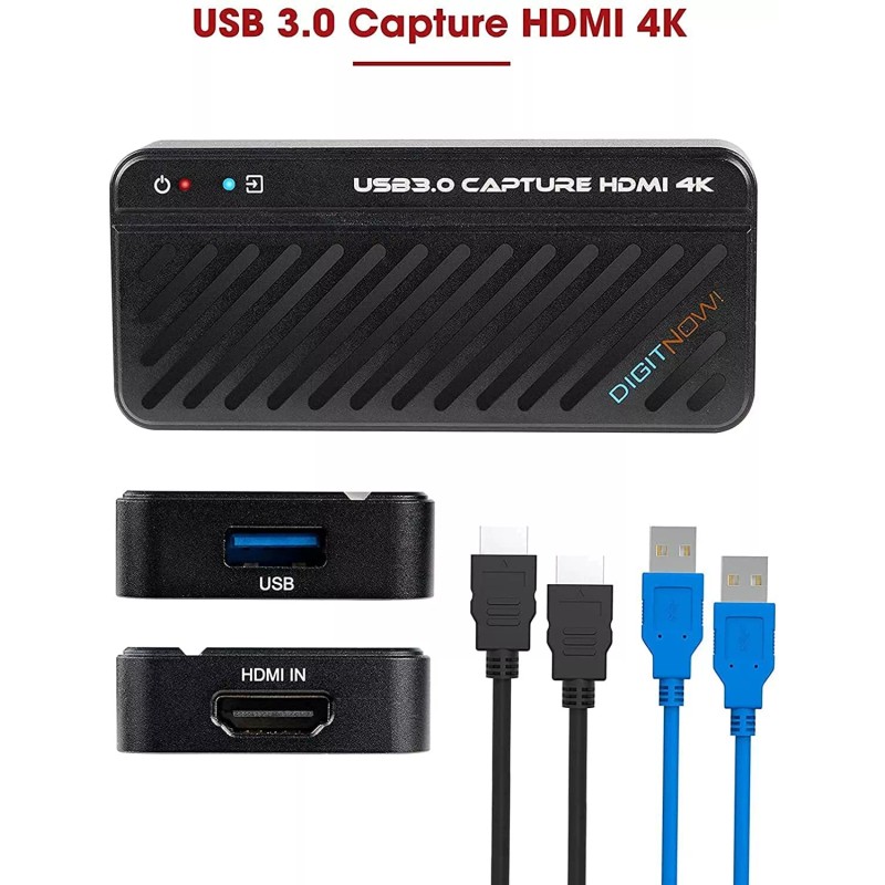 DIGITNOW! 4K HDMI Video Capture Card, 4K 30fps Game Capture
