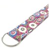 Fabric Pattern Wristlet Key Fob Key Chain with Split Ring
