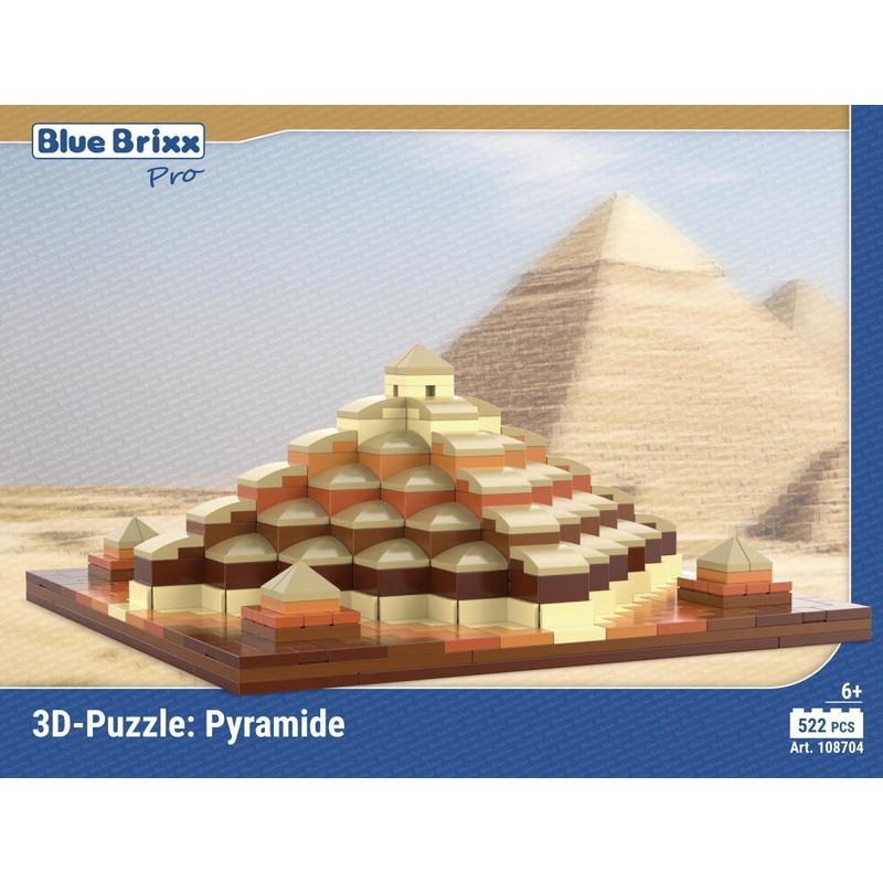 BlueBrixx Pro 108704-3D Pyramid 522 Building Blocks 3D Puzzle Set