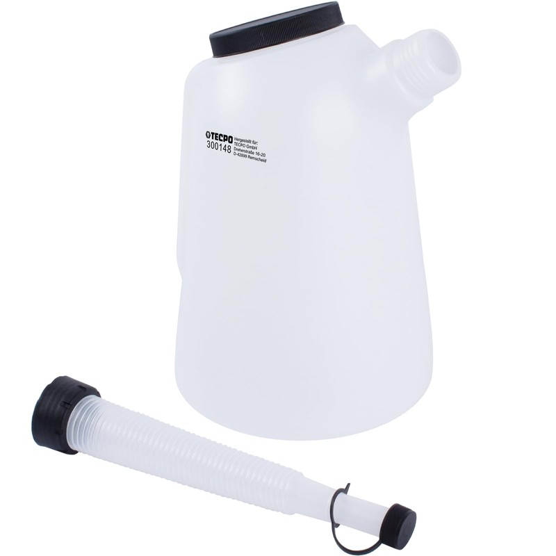 TECPO Oil Can with Flexible Spout and Lid 5L