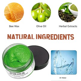 Green Hair Spray, Temporary Color Wax, Natural Coloring Material, Disposable Styling Clay for Cosplay, Party, Masquerade, Halloween (Green, 1 Pack)