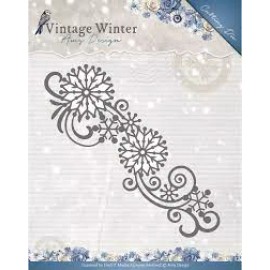 FIND IT MEDIA Cutting Die VINTAGE WINTER - SNOWFLAKE SWIRL BORDER