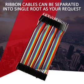 5Pcs Jumper Wires Set, 40pin M to F Ribbon Cable, Multicolored Ribbon Cables for Breadboard