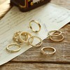 PATISORNA 8PCS Gold Rings for Women Non Tarnish 14K Gold