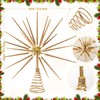 Gold Christmas Tree Topper, Exploding Star Christmas Tree Decorations