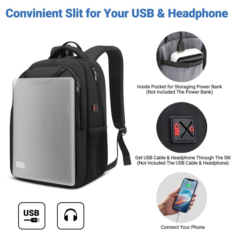 ZYB Laptop Backpack 15 15.6 Inch Waterproof Laptop Backpack Men