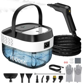 Pressurized Steam Cleaner 1.6L, 3-Level Adjustable Steamer for Cleaning, 10s Heat-Up, 2500W Handheld Steamer Cleaner for Home, Car, Kitchen, Floor, Multi-Surface Cleaning Machine, 19pcs Accessories