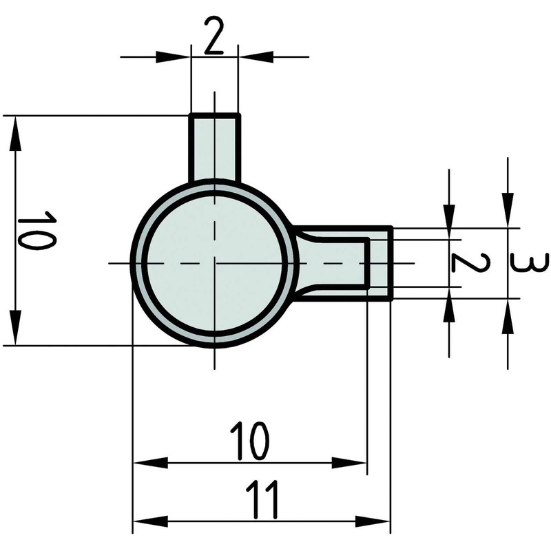 2 x BASI® Keyhole Locks SS12 for Deadlock Room Doors