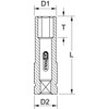KS Tools 515.1077 Torque Impact Socket, Deep, 1/2-Inch, 22mm