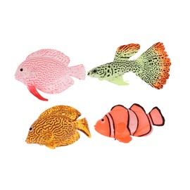 CAXUSD 3sets Realistic Simulation Fish Tank Ornaments Fish Landscape Decor Safe for Vibrant Aquarium Decoration for Freshwater and Tanks 4pcs*3
