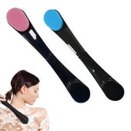 2-Pack Back Lotion Applicator,Long Handle Foldable Tool for Self-Tanning & Moisturizing (Adults/Elderly, Washable)