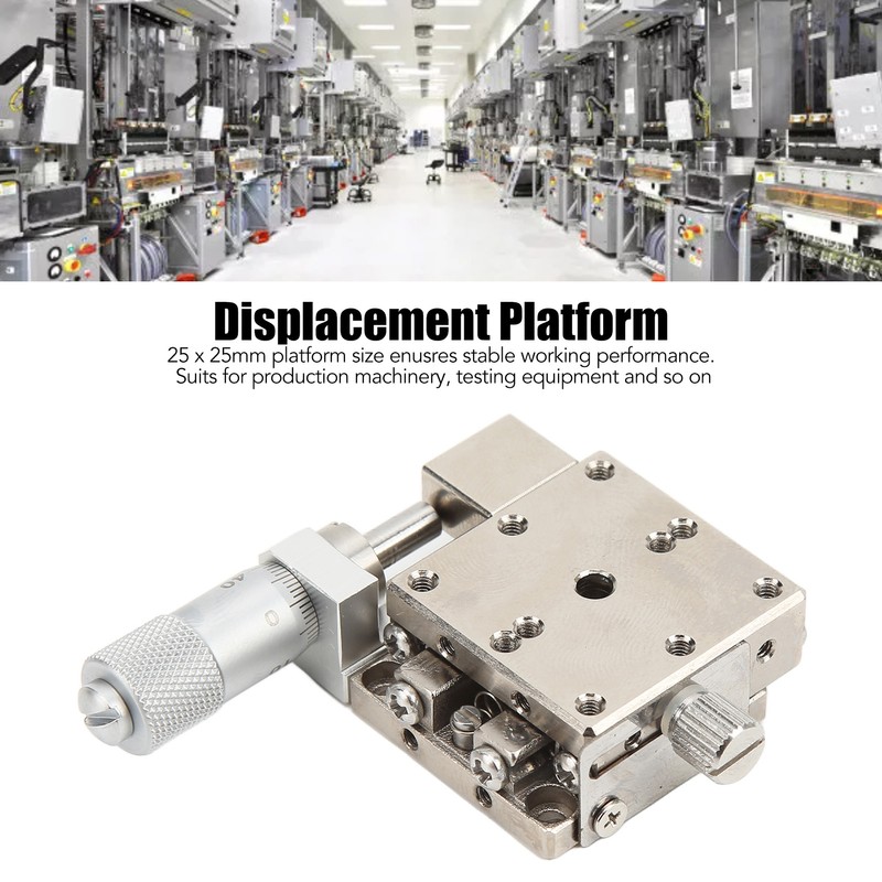 Linear Stage X Axes 25x25mm Micrometer Manual Displacement Platform Sliding