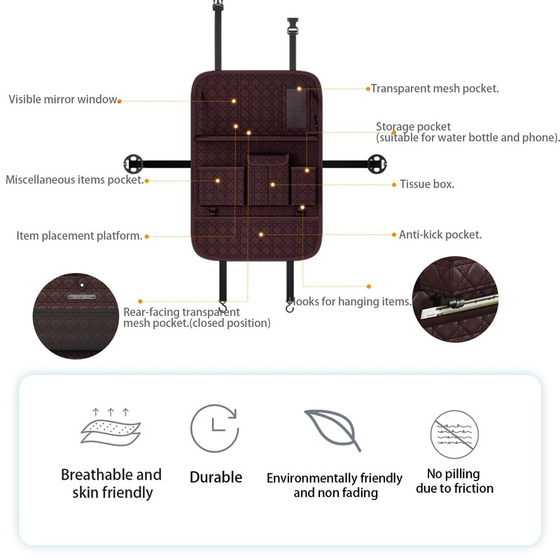 GMQ Backseat Car Organizer 1 Pack, Car Back Seat Organizers