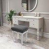 BUYUE 4 pcs Vanity Stool Bench Covers, Luxury Crease-Resistant Jacquard