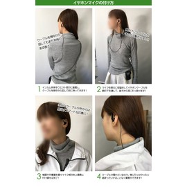 ICOM Compatible Income Earphone Microphone, Special Plug Type, For Work, For Field Use, PRO Specifications, On-Ear, Digital Simplified Radio, Compatible with Registration Offices, IC-DPR5, IC-DPR6,