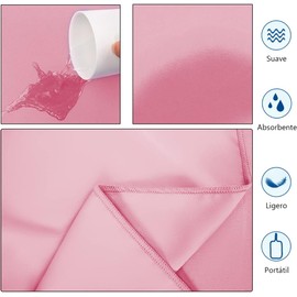 Toalla Microfibra Secado Rápido 3 Pack, Toalla de Viaje Ligera y Portatil, Toalla Deportiva para Playa, Natación, Yoga, Gimnasio, Camping, Senderismo, ect (Rosa, 76*152cm+40*80cm+30*30cm)