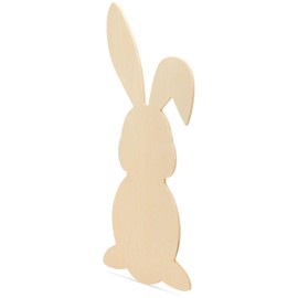 Large Wood Bunny Cutout 16-inch x 7-3/4-inch, Pack of 3 Unfinished Wood Cutout to Paint for Easter Crafts Spring Decorations, Year-Round Crafts, and Woodland Nursery Décor, by Woodpeckers