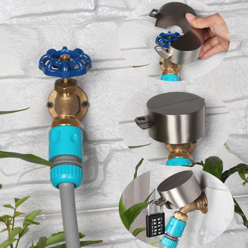 Gate Valve Locking Device (2 Sets- Outdoor Faucet Lock, Water