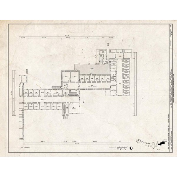 Historic Pictoric : Blueprint 2. First Floor Plan - St.