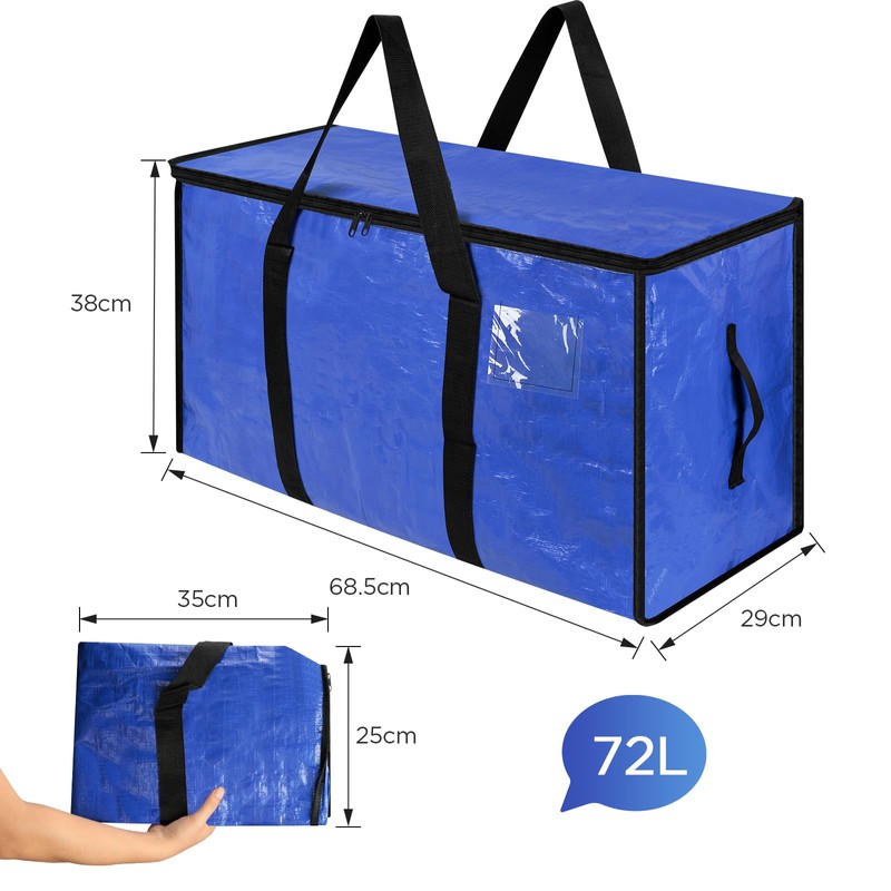 Romon Storage Bag, Pack of 2 72L Extra Large Plastic