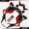 Factory EFX Red Savage Graphic Sticker kit fits Honda Grom