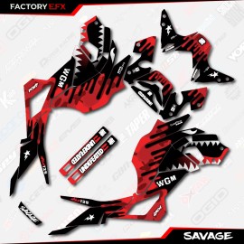 Factory EFX Red Savage Graphic Sticker kit fits Honda Grom 2017 2018 2019 2020 MSX125