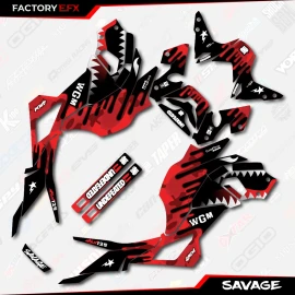 Factory EFX Red Savage Graphic Sticker kit fits Honda Grom 2017 2018 2019 2020 MSX125