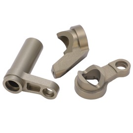 RC Steering Knuckle Kit Aluminum Alloy Shock Absorption Steering Assembly for Traxxas Sledge 1/8 95076‑4 Titanium