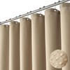 Dynamene Extra Long Shower Curtain,84 Inch Long Beige Waffle Weave
