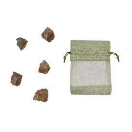 Pandiui23 Unakitstein, Naturstein, 20 bis 30 mm, 5 Stck, Unakit im elektromagnetischen Schutz, natrliches Unakit-Kristall fr die Schmuckherstellung (Unakita, 5)