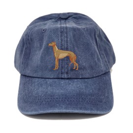 Gift for Greyhound dog lover, Hound dog embroidered baseball cap, Greyhound dog cotton baseball cap, custom ball cap, dad hat (NAVY)