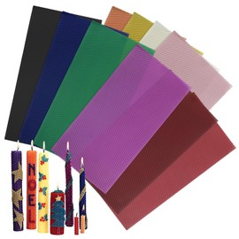 LDXDRU 11pcs Beeswax Sheets for Candle Making 8" x 16" Beeswax Candle Making Kit for DIY Candle 11 Bright Colors Candle Rolling Kit Art Craft