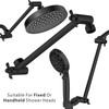 Nuodan Shower Head Extension Arm - 11" Solid Brass Shower