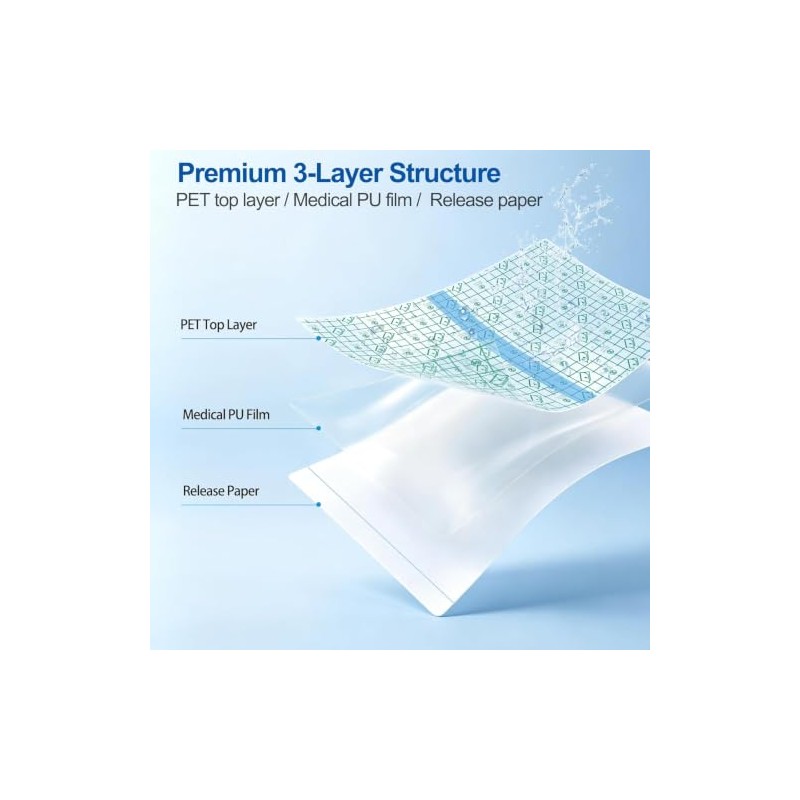 50 Pack Waterproof Shower Bandages for Port Surgery Incision Aftercare