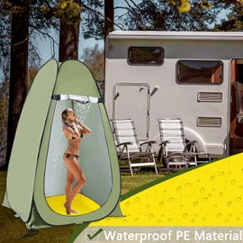 QTRQTR Outdoor Camping Shower Mat, 39.4" Portable Shower Pan, Shower Base Floor Simple Version Shower Mat for Camp Shower Tent Prevent Dirtying & Feet Protect, Not Included Tent