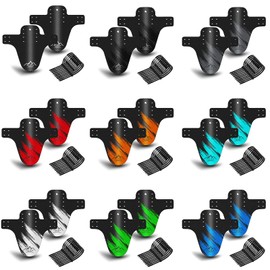 NICEDACK Bike Fender, MTB Mud Guard Front and Rear Compatible, Downhill Mountain Bike Mudguard Fits 20" 26" 27.5" 29 inch and Fat Bike (Black Purple, Small Carbon fiber embossing)