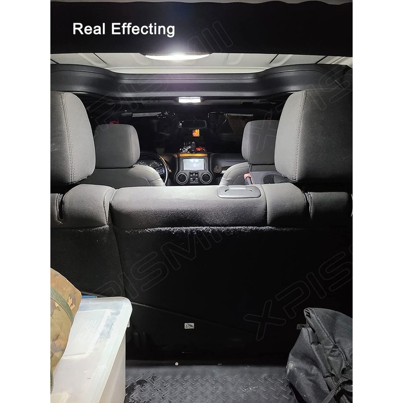 Xpismii 7 Piece White Wrangler Interior LED Light Kit Replacement