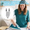 Flat Euro Plug, 2 Pieces Power Plug, Euro Flat Plug,