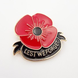 3 PCS Remember Memorial Day Gifts Flower Red Black Poppy Brooch Pin Lest We Forget