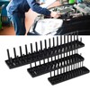 3PCS 1/4in 3/8in 1/2in Socket Holder Organizer Black Multifunctional Storage