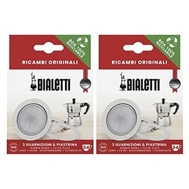 Bialetti Moka Express Replacement Filter/Gasket Set, 3 Cup (Pack of 2)