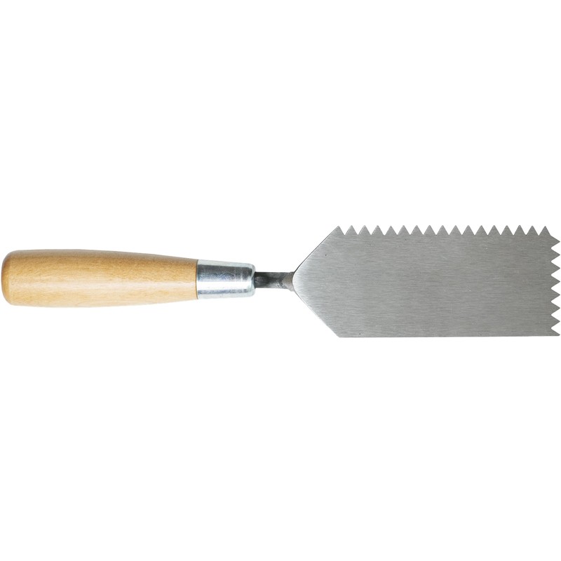 Marshalltown Notched Margin Trowels, Wood Handle, V-Shaped, X-Notch Size 6mm,