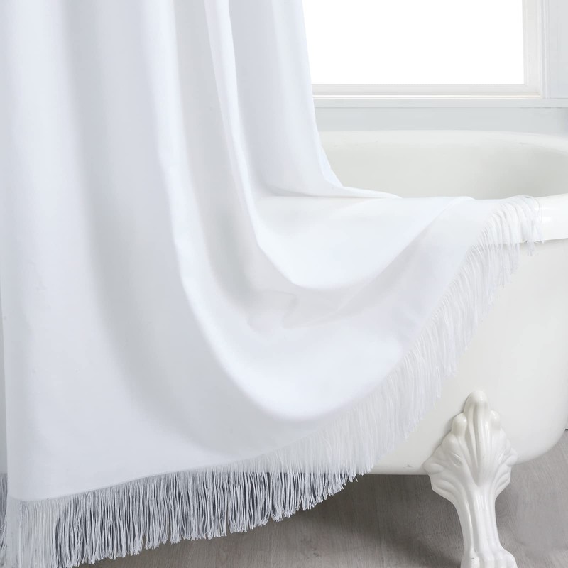 MVSUTA Pom Pom Modern White Boho Waterproof Polyester Fabric Tassel