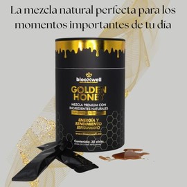 Bloomwell Golden Honey Mezcla Miel Superalimentos Naturales Energía Vitalidad Diaria Sachets