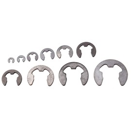 SENRISE E-Clip Retaining Snap 120Pcs 10Size Stainless Steel Internal Circlip Ring Assortment Kit 1.5/2/3/4/5/6/7/8/9/10 mm with Plastic Box