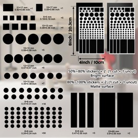 LED Light Blocking Stickers, Blackout Stickers Light Dimming Sticker for Electronics Blackout Sticker for Routers LED Covers (2 Sheets Cut and 2 Sheets Whole)