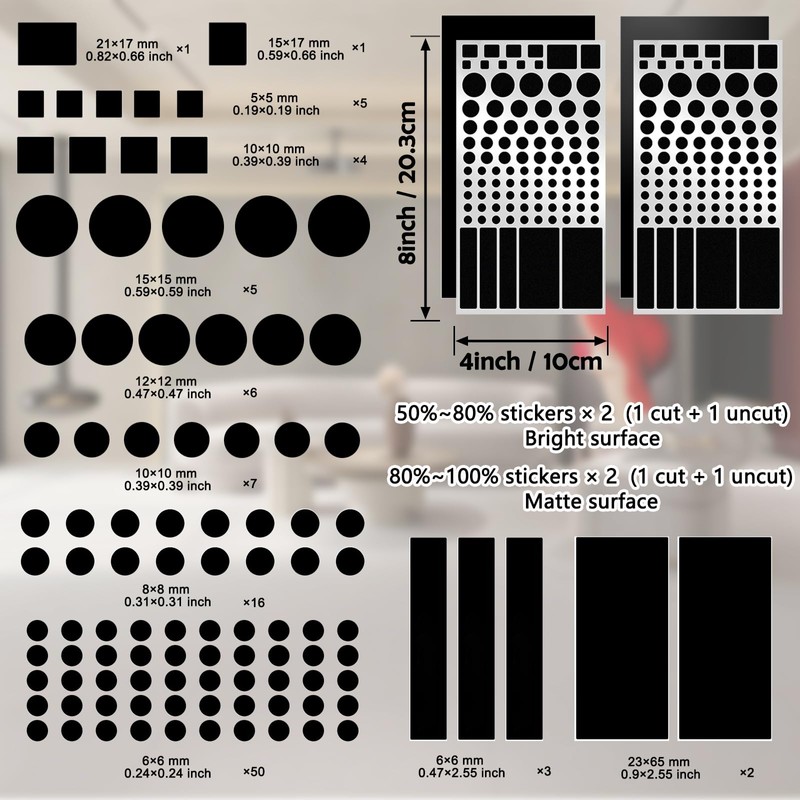 LED Light Blocking Stickers, Blackout Stickers Light Dimming Sticker for