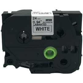 NEOUZA Black On White Laminated Label Tape Compatible for Brother Tz Tze 251 Tz-251 Tze-251 24Mm P-Touch 8M
