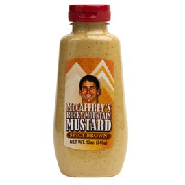 McCaffrey Spicy Brown Mustard – Stone-Ground Mustard with Bold, Robust Flavor – Perfect Condiment for Burgers, Sandwiches, Marinades and Everyday Cooking - Clean Ingredients - 0 Cal - Gluten Free - Vegan